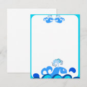 Happy Whale Stationery! Notitiekaartje (Voorkant / Achterkant)