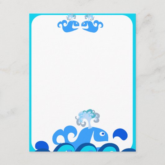 Happy Whale Stationery! Notitiekaartje (Voorkant)