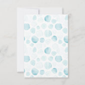 Happy Whale Waterverf Baby shower Bedankt Card Kaart (Achterkant)