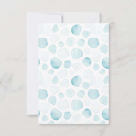 Happy Whale Waterverf Baby shower Bedankt Card Kaart (Achterkant)