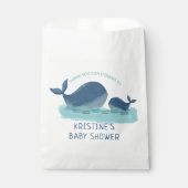 Happy Whales Ocean Thmed Baby shower Bedankzakje (Voorkant)