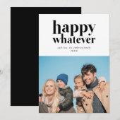 Happy What Funny Holiday-fotokaart Feestdagenkaart (Voorkant / Achterkant)