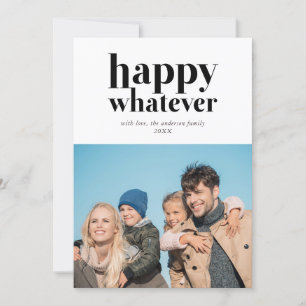 Happy What Funny Holiday-fotokaart Feestdagenkaart