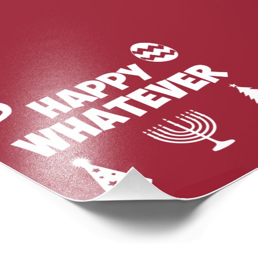 Happy What Holiday Foto Afdruk (Hoek)