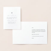 Happy When Skies zijn grijs Valentijn Jubileum Folie Kaarten (Display)