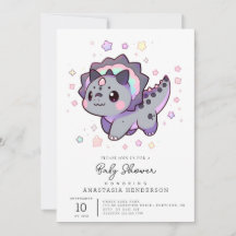 Happy Whimsical Dinosaur Baby shower