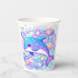 Happy Whimsical Dolphin Baby shower Papieren Bekers