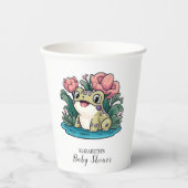Happy Whimsical Frog Baby shower Papieren Bekers (Voorkant)