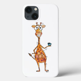 Happy Whimsical-Giraffe Drink koffie Case-Mate iPhone Case