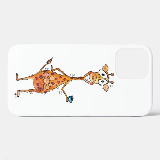 Happy Whimsical-Giraffe Drink koffie Case-Mate iPhone Case (Achterkant (horizontaal))