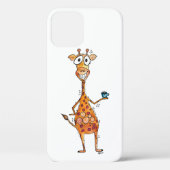 Happy Whimsical-Giraffe Drink koffie Case-Mate iPhone Case (Achterkant)