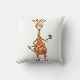 Happy Whimsical-Giraffe Drink koffie Kussen