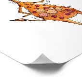 Happy Whimsical-Giraffe Drink koffie Poster (Hoek)