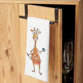 Happy Whimsical-Giraffe Drink koffie Theedoek