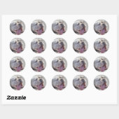 Happy White Bulldog Ronde Sticker (Vel)