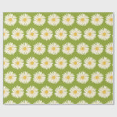 Happy White Daisies Colorful Cadeaupapier (Vlak)