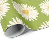 Happy White Daisies Colorful Cadeaupapier (Rol Hoek)