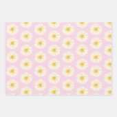 Happy White Daisies Kleurrijke jaren 70 Retro Inpakpapier Vel (Voorkant 3)