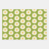 Happy White Daisies Kleurrijke jaren 70 Retro Inpakpapier Vel (Voorkant 3)
