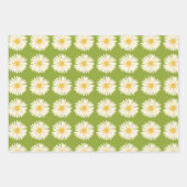 Happy White Daisies Kleurrijke jaren 70 Retro Inpakpapier Vel (Voorkant 2)
