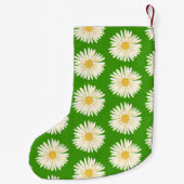 Happy White Daisies Pattern CUSTOM Kleine Kerstsok (Achterkant)