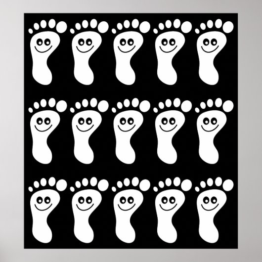 Happy White Feet Poster (Voorkant)