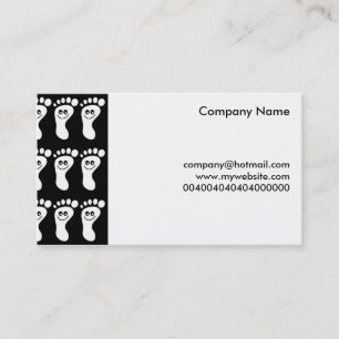 Happy White Feet, Visitekaartje