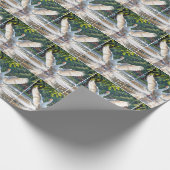 Happy White Goose In a Splash Pad Cadeaupapier (Hoek)