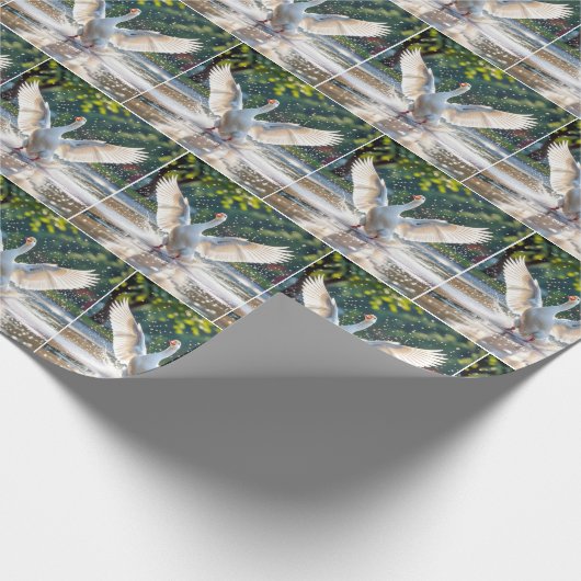 Happy White Goose In a Splash Pad Cadeaupapier (Hoek)