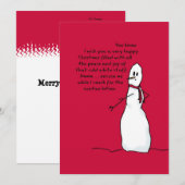 Happy White-kerstKaart uit Sarcastic Snowman Feestdagenkaart (Voorkant / Achterkant)