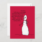 Happy White Kerstmis van Sarcastic Snowman Feestdagenkaart (Voorkant / Achterkant)