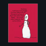 Happy White Kerstmis van Sarcastic Snowman Feestdagenkaart<br><div class="desc">Verstuur je je kaarten tegenwoordig vanuit een warme locatie? Of genieten van een ontspannen vakantie op het strand? Dit is misschien de kerstvakantiegroet voor je om naar vrienden en familie in het bevroren noorden te sturen!</div>