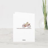 Happy White Pomeranian met aangepaste tekst Kaart (Achterkant)