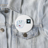 Happy White Tooth Button (In situ)