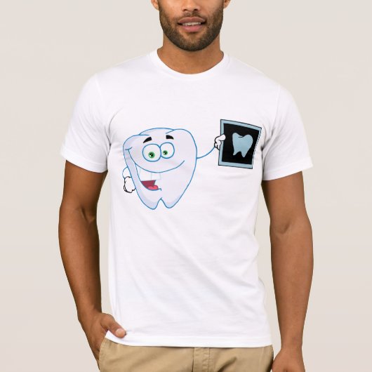 Happy White Tooth Mannen T-shirt (Voorkant)