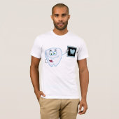 Happy White Tooth Mannen T-shirt (Voorkant volledig)