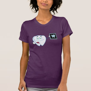 Happy White Tooth Womens T-Shirt