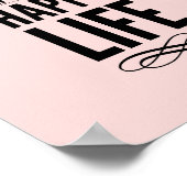 Happy Wife Cool Typography Poster in Pink (Hoek)
