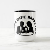 "Happy Wife Happy Life Coffee mok" Mok (Midden)