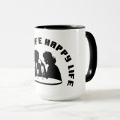 "Happy Wife Happy Life Coffee mok" Mok (Voorkant rechts)