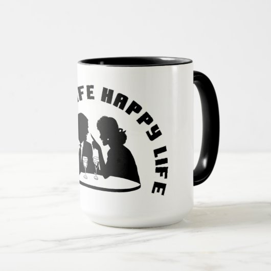 "Happy Wife Happy Life Coffee mok" Mok (Voorkant rechts)