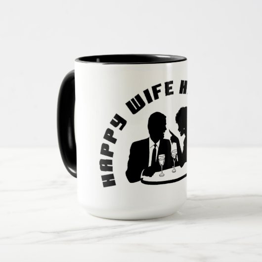 "Happy Wife Happy Life Coffee mok" Mok (Voorkant links)