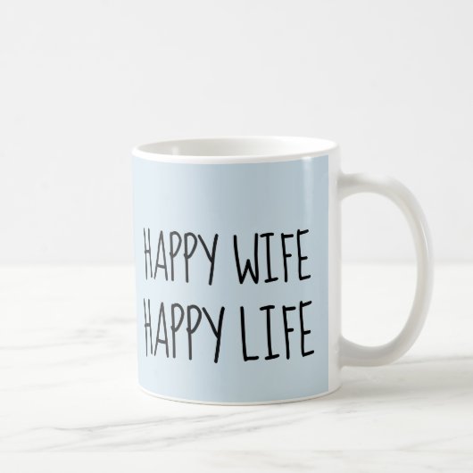 HAPPY WIFE HAPPY Life Coffee Mugs Koffiemok (Rechts)
