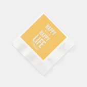 Happy Wife Happy Life Gezegde Yellow Servetten (Hoek)