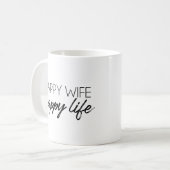 Happy Wife Happy Life Koffiemok (Voorkant links)