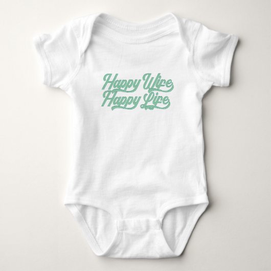 Happy Wife Happy Life Moederdag | Bodysuit (Voorkant)