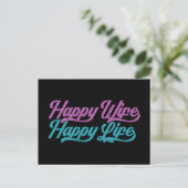 Happy Wife Happy Life Moederdag | BRIEFKAART (Staand voorkant)