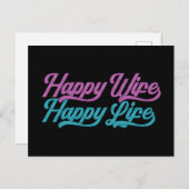Happy Wife Happy Life Moederdag | BRIEFKAART (Voorkant / Achterkant)
