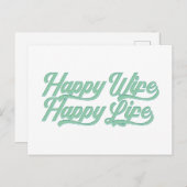 Happy Wife Happy Life Moederdag | BRIEFKAART (Voorkant / Achterkant)