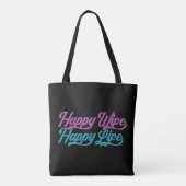 Happy Wife Happy Life Moederdag | Canvas tas (Achterkant)
